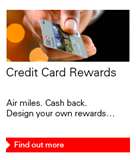 rewards cards - offering airline miles, cash back, and more