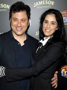 Jimmy Kimmel and Sarah Silverman as a couple - Here is a picture of Sarah Silverman and Jimmy Kimmel in happier times as a romantic couple.
