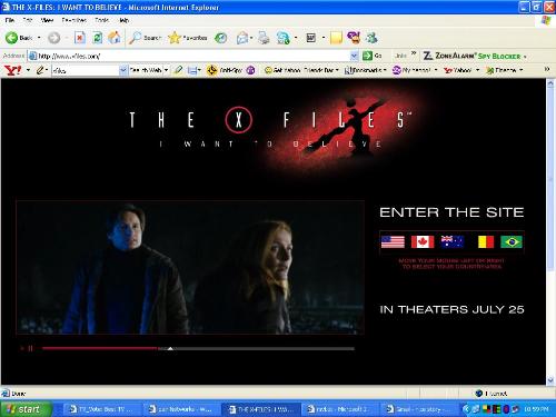 X files movie - From The X Files, I want to believe, website/trailer
