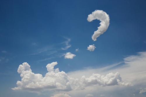 clouds making question mark - clouds in the sky making question mark