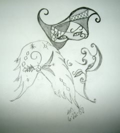 masks - An unfinished doodle. I don't know what I was thinking when I did this.