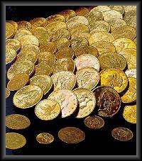 coins - golden coins. american coins. treasure. lost treasures.