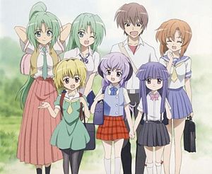 higurashi no naku koro ni - main characters in the anime