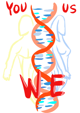 You, us, WE - Human beings, what more? A body, a concience, a soul, a group of cells.... A human being.