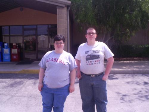 Stuart and Amanda  - This was taken outside of the Greenbriar Restaurant where we ate before going to Stevenson.