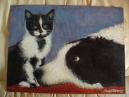Cat and Dog - Look at them ...how the dog sitting in front of cat..