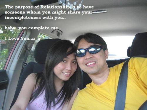 with my boyfriend.. - A rode trip to tagaytay.. well, the message says it all.
