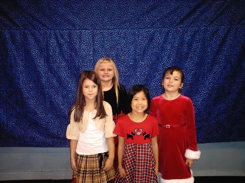 My daugter and some of her friends - Singing at the christmas program