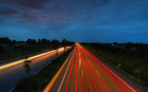 Highway Night - A highway which is shot on a Night
