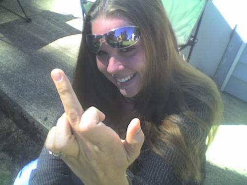 You're number one behbeh ;D - Me giving you the finger