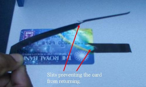 Tiny strip to steal your money - A small strip made of X-ray film is all you need to steal someone's ATM card and then most of his money.