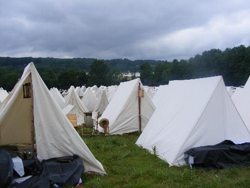 Field of Tents - This was taken at the 145th Gettysburg Reenactment and is just a small section of the tents that were there. I was blown away by the numbers and the sea of tents.