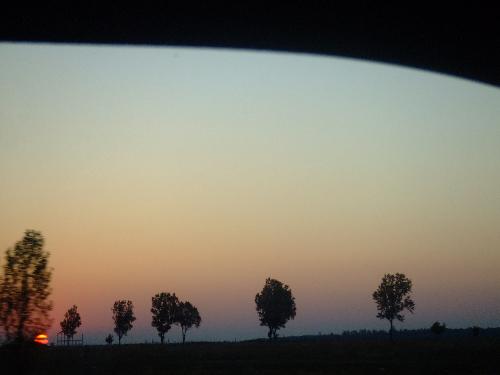 sunrise - sunrise seen by my car