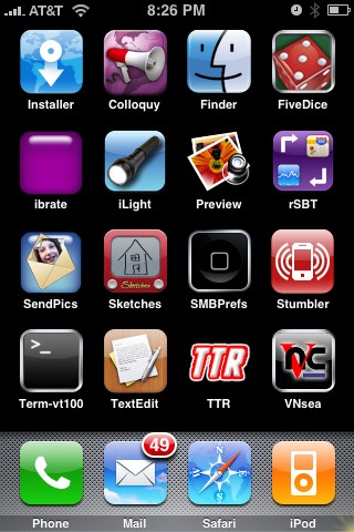 Apple Iphone's Menu - Here is the inside menu of Apple Iphone.