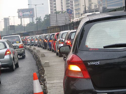 Toyota Yaris  - Toyota Yaris in Jakarta, stuck in traffic jam as always.