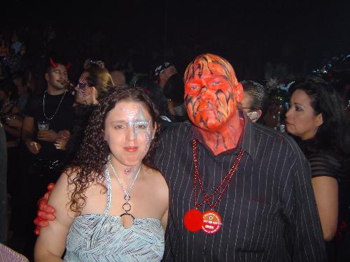 Meg and the Freddy look alike - Taken at the Mardi Gras festival