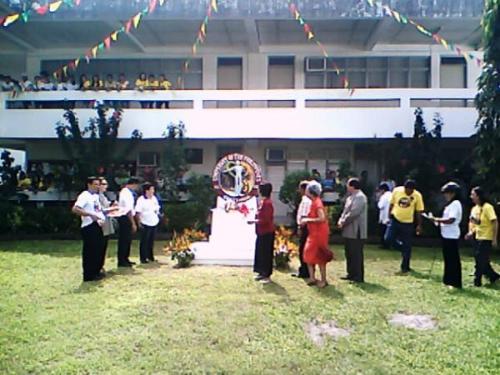 up - The unveiling of the UP Centennial marker at the UP Tacloban AS grounds