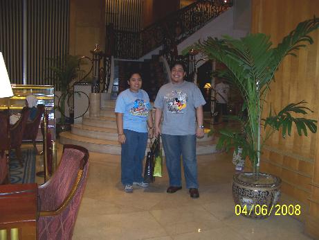 Me and my sister.. I was 50 lbs bigger - We were having fun. We are on vacation for 3 weeks at Richmonde Hotel and I bloated. that's 249 lbs..... :(
