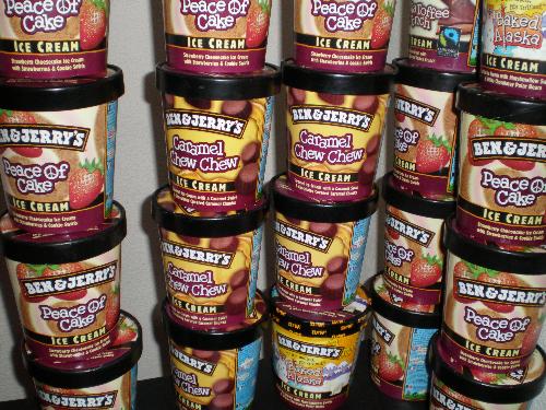 Ben and jerry pints - It adds up when you keep saving them, and saving them... [em]lol[/em].