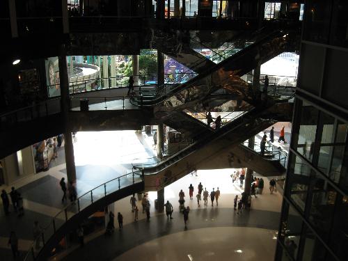 4 Floors of shopping ans foods - Taken from a railing on the 4th floor of the Mall Of America