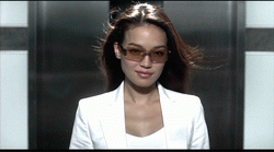 Fashion glasses - A woman wearing cool glasses.
