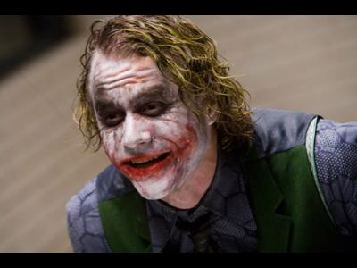 Heath as the Joker - The Joker is a very dark character 