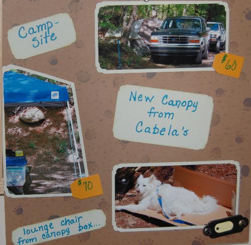 priceless - scrapbook page from camping weekend