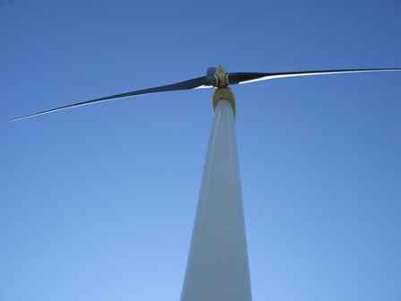 Wind turbine on the Buffalo Ridge - Standing below a wind turbine