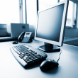 desktop computer - photo of desktop PC in modern office