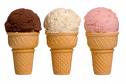 Free Ice Cream, pick a flavour! - Yup, chocolate, vanilla and strawberry ice creams!