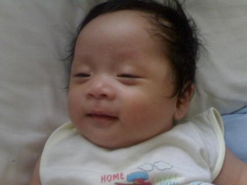 my son - hi, here's my son's recent photos.. he is two months old now and starting to coo's and goo's and most of all starting to smile..