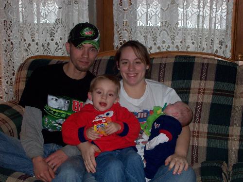My family!!! - This picture is of my husband and I and our two boys!!!!