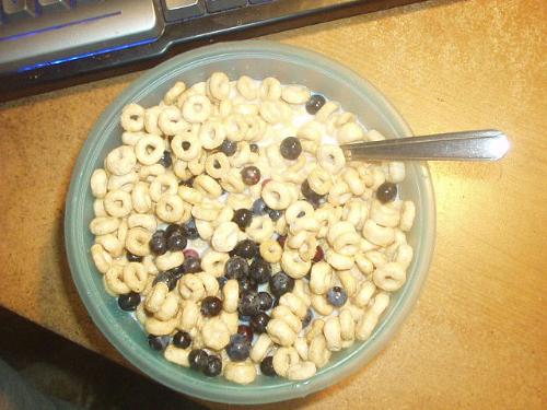 blueberries and cereal - Blueberries and cereal