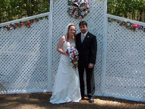 My Husband and Me - Photo of my husband and me on our wedding day.