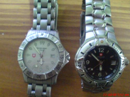 swiss army watches  - we both have the same brand for our watch. ;p