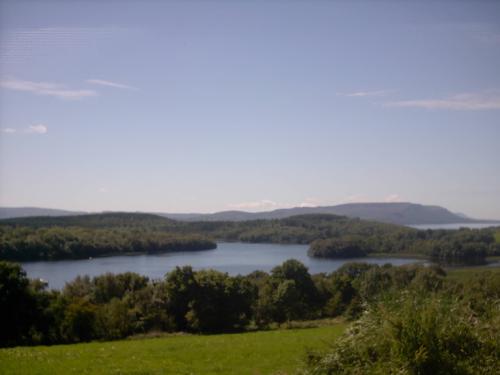 Lower Lough Erne Near Kesh - View from a Scenic road going towards Kesh from Castle Archdale overlooking Lower Lough Erne,County Fermanagh,Northern Ireland