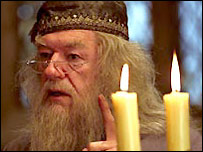Dumbeldor - the principal of Hogwards magic school in the comics Harry Potter