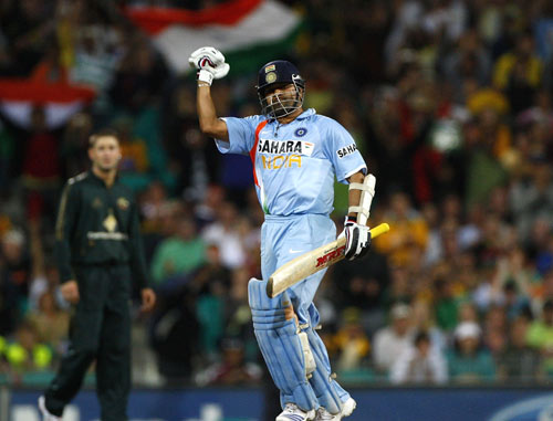sachin, legend of indian cricket - What a player. This time around he showed the austies what he is made of. he scored a century and a near century to help India win the VB series, the first by an Asian country. This shows he still has it in him to score loads and loads of runs.
