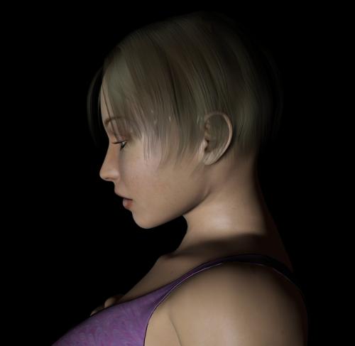 Woman's Profile - The profile of a pretty woman.