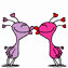 Cute kissing cartoon couple - It's a very cute kissing cartoon couple