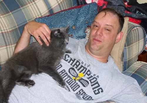 Hubby and Annie - This is my hubby and the youngest 'child' Annie. She is definately a Daddy's girl!