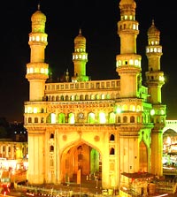charminar - This is the picture of hyderabad charminar at night.