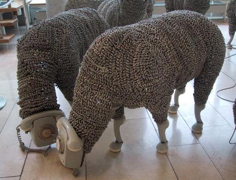 Recycled telephone equipment - Recycled telephone cords and old telephones