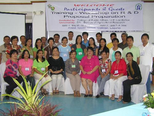 participants - participants during the training on R&D project proposal preparation on May 26-30, 2008 at Anest Tower, grove, los baños, laguna