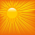 hot sun - illustration of a red hot sun