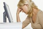 tired computer user - boring computer life...