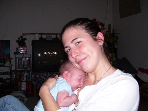 My Son - This is my son Orion and his Godmother Jeanine just days after we came home from the hospital in December of 2006.