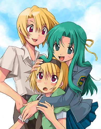 Group picture - Satoko, Satoshi, and Shion.