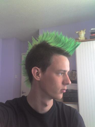 Me! - My green mohawk. :)