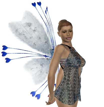 Fairy Woman - A pretty fairy woman in blue.